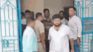 'Chor, chor, chor': Egg attack on another TMC leader Soumitra Banerjee in police custody; video