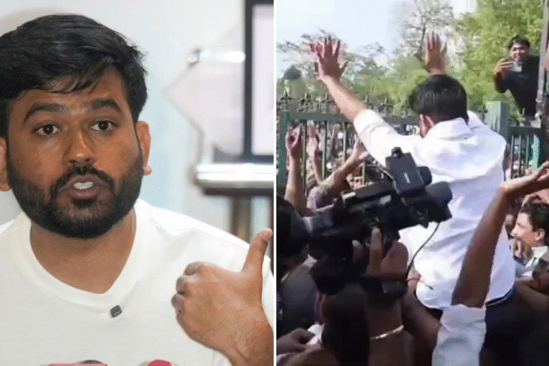 CJP founder Abhijeet Dipke slapped multiple times at Jaipur protest – Video