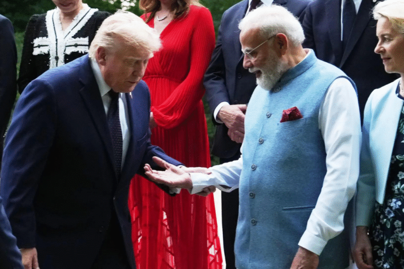PM Modi meets Trump after 16 months, with a handshake, not a hug