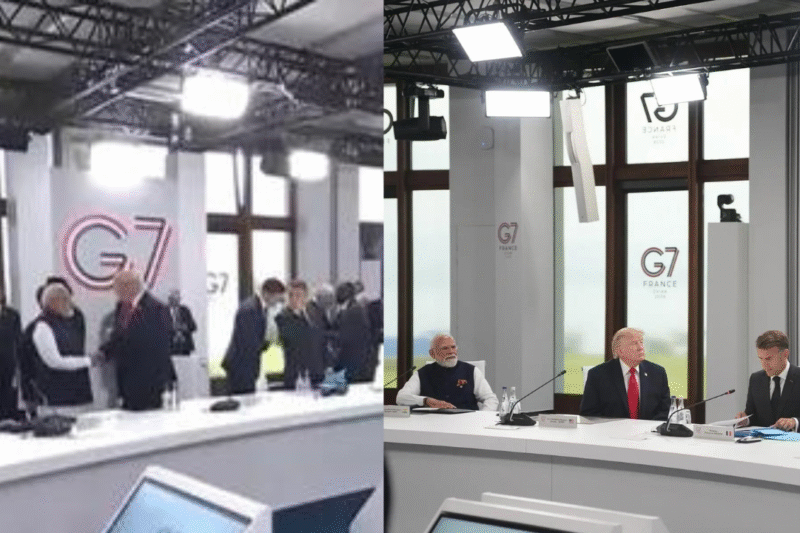 Watch: PM Modi and Donald Trump exchange greetings at G7 Summit ahead of expected talks