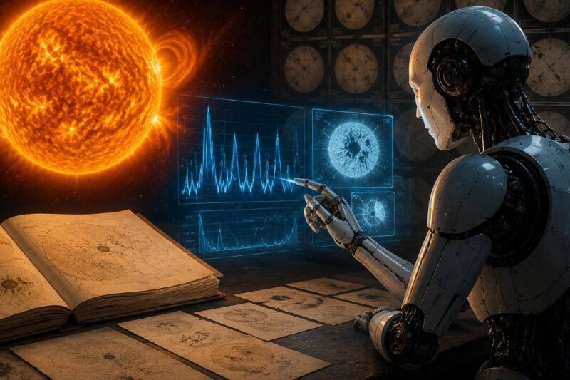 AI reads a century of Sun sketches to uncover hidden patterns in solar activity