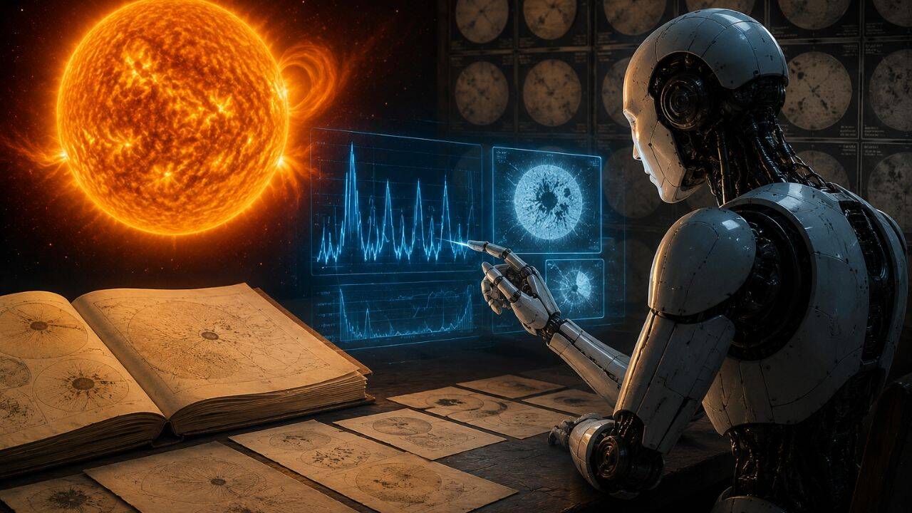 AI reads a century of Sun sketches to uncover hidden patterns in solar activity