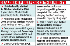 Delhi high court judge, later Manipur CJ, had LPG agency during tenure