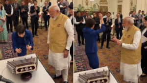 Japanese PM tries her hand at santoor during India visit, earns applause: Watch